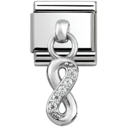 Nomination Anhänger - Composable Classic - Silber, Zirkonia - Infinity Zeichen - 331800/10