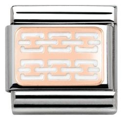 Nomination Anhänger - Composable Classic - 9k Rosegold, Emaille - Kette Weiss - 430201/06