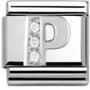 Nomination Classic - SilverShine Buchstabe P mit Zirkonia - 330301/16