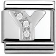 Nomination Classic - SilverShine Buchstabe Y mit Zirkonia - 330301/25