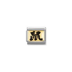 Nomination Classic - STERNZ. CHINA Edelstahl, Email und 18K-Gold (Maus STERNZEICHEN)