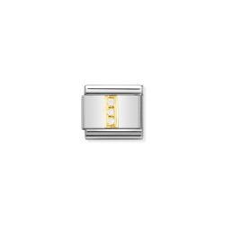 Nomination Classic - BUCHSTABEN Edelstahl, 18K-Gold und Cubic Zirc. (I)