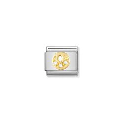 Nomination Classic - BUCHSTABEN Edelstahl, 18K-Gold und Cubic Zirc. (O)