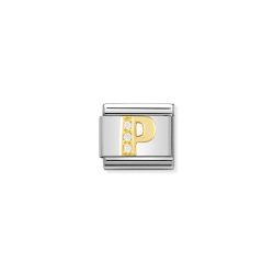 Nomination Classic - BUCHSTABEN Edelstahl, 18K-Gold und Cubic Zirc. (P)