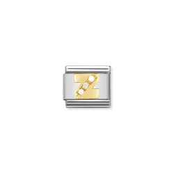 Nomination Classic - BUCHSTABEN Edelstahl, 18K-Gold und Cubic Zirc. (Z)
