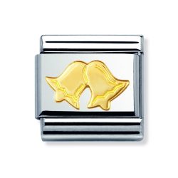 Nomination Classic - MUSIC Edelstahl und 18K-Gold (Glocke)