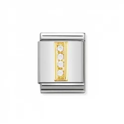 Nomination BIG - BUCHSTABEN Edelstahl, 18K-Gold und Cubic Zirc. (I)