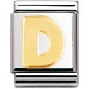 Nomination BIG - BUCHSTABE Edelstahl und 18K-Gold (D)