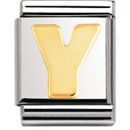 Nomination BIG - BUCHSTABE Edelstahl und 18K-Gold (Y)