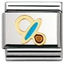 Nomination Classic - DAILY LIFE Edelstahl, Email und 18K-Gold (Schnuller AZURBLAU)