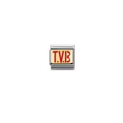 Nomination Classic - WRITINGS LIFE Edelstahl, Email und 18K-Gold (T.V.B.)