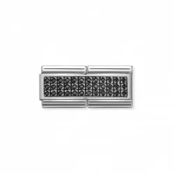 Nomination Classic - Composable Classic Double Link Schwarze Steine - 330733/10