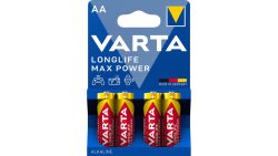 Varta Longlife Power Max, Alkaline Batterie Mignon AA, 4er-Pack