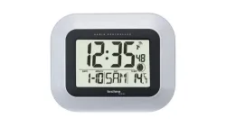 TechnoLine Wanduhr WS8005 22,8 cm x 2,8 cm x 18 cm Schwarz, Silber