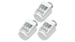 Eqiva 3er-Set Elektronischer Heizkörperthermostat Model L mit Boost-Funktion