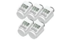 Eqiva 5er-Set Elektronischer Heizkörperthermostat Model L mit Boost-Funktion
