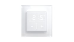 Homematic IP Smart Home Set Glas-Wandthermostat, weiß, 1-fach Glasrahmen, HmIP-WGT + HmIP-GF1
