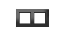 Homematic IP Funk Rahmen kompatibel mit Homematic IP IP Glasrahmen ? 2-fach, schwarz