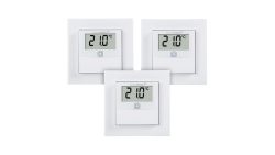 Homematic IP Smart Home 3er-Set Temperatur- und Luftfeuchtigkeitssensor HmIP-STHD mit Display, innen