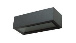 HEITRONIC Wandleuchte Madura mit E27-Fassung, Alu-Druckguss, anthrazit, IP54