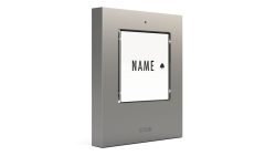 m-e modern-electronics 41302 Funkklingel Sender beleuchtet, mit Namensschild