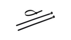 REV Ritter wiederverschließbare Kabelbinder, Kunststoff,125 x 7,6 mm, 25 Stück, Schwarz