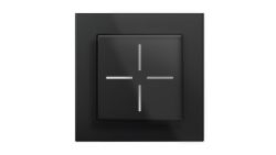 Homematic IP Smart Home Set Glastaster -schwarz, 1-fach-Glasrahmen, 1x WGS-A, 1x GF1-A