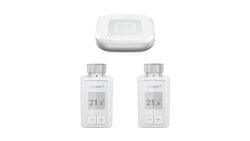Homematic IP Smart Home Set Raumklima mit Access Point, 2 Heizkörperthermostate Flex