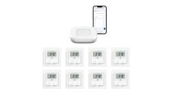 Homematic IP Smart Home Set Raumklima mit Access Point 2 und 8 Wandthermostate