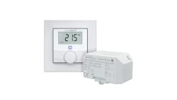 Homematic IP Smart Home Set Elektroheizungssteuerung ? pro mit Wandthermostat mit Luftfeuchtigkeitssensor und Schaltaktor mit Tastereingang (16 A), HmIP-WTH-3 und HmIP-FSI16-2