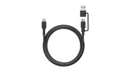 GP USB-Kabel USB-C®, USB-A Stecker 1.50 m Schwarz GPCBCCBVBKUSB971