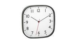 TFA Dostmann 60.3076.01 Quarz Wanduhr 27.9 cm x 4.9 cm x 27.9 cm Schwarz Leisegang-Uhrwerk
