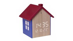 TFA Dostmann 60.2046.06 Quarz Wecker Blau, Rot, Holz Alarmzeiten 1
