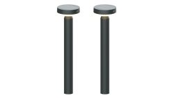 Die BOLD 2er-Set Solar-Leuchte mit PIR, 50 cm Höhe, Gun Grey