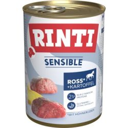 RINTI Sensible Nassfutter Hund, Adult, Dose, Ross und Hühnerleber 6x400 g