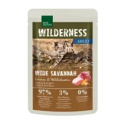 REAL NATURE WILDERNESS Nassfutter Katze, Adult, True Country 12x85 g Wide Savannah, Lamm und Wildschwein 12x85 g