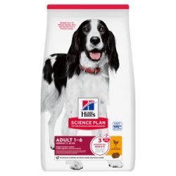 Hill's Science Plan Trockennahrung für Hunde, Medium Adult mit Huhn 2x14 kg