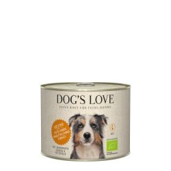 DOG'S LOVE Nassfutter Hund, Adult, Bio 6x200 g Pute mit Amaranth und Kürbis 6x200 g