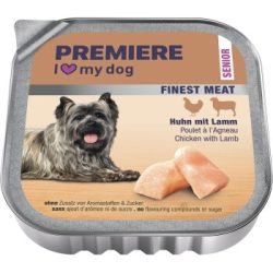PREMIERE Finest Meat Nassfutter Hund Senior, Huhn und Gemüse Huhn mit Lamm 10x150 g
