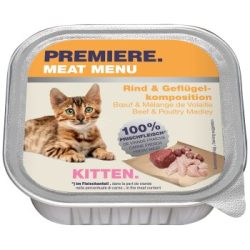 PREMIERE Meat Menu Kitten Rind und Geflügelkomposition 64x100 g