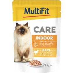 MultiFit Care Indoor Nassfutter Katze Adult mit Poulet 24x85 g