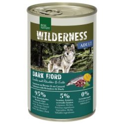 REAL NATURE WILDERNESS Nassfutter Hund Adult Dark Fjord, Lachs mit Rentier und Ente 24x400 g
