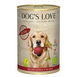 DOG'S LOVE Nassfutter Hund, Adult, Reds Bio, Obst und Gemüse 6x400 g
