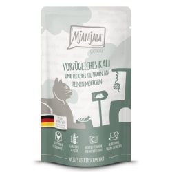 MjAMjAM Nassfutter Katze Adult, Quetschie, Kalb und Truthahn an Möhrchen 12x125 g