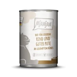 MjAMjAM Nassfutter Katze Adult, Duo 6x400 g Rind und Pute