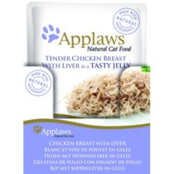 Applaws Nsssfutter Katze Adult in Gelee Huhn und Leber 16x70 g