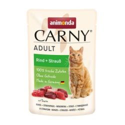 animonda Carny Nassfutter Katze Adult Rind und Strauß 24x85 g