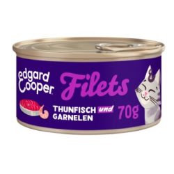 Edgard & Cooper Nassfutter Katze Adult Filets Thunfisch und Garnelen 48x70 g
