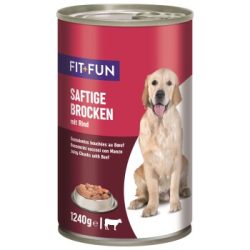 FIT+FUN Nassfutter Hund Audlt, Ragout, Rind 24x1.24 kg