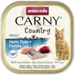 animonda Carny Country Nassfutter Katze, Adult, Huhn, Pute und Forelle 32x100 g